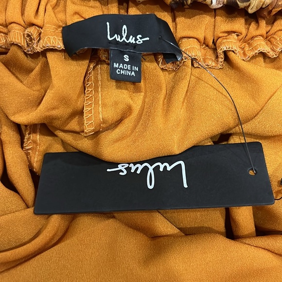 Lulu’s Gorgeous Vibe Yellow Floral Print Babydoll Mini Dress - Picture 6 of 7